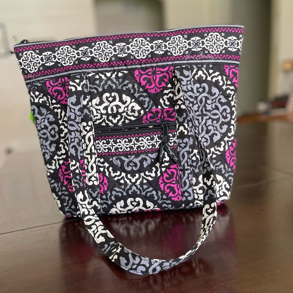 Vera Bradley Villager Tote in Canterberry Magenta - retired style and color!
